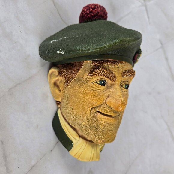 Vintage Bossons Head "Jock" 1969 Chalkware Wall Hanging 3D Discontinued - Picture 3 of 11